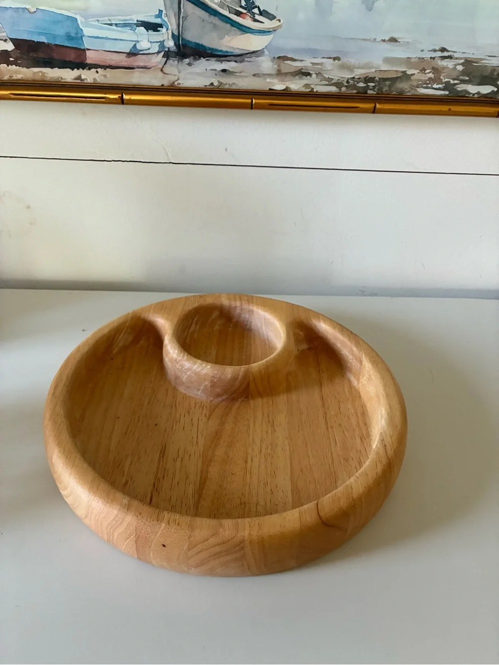Crate & Barrel Solid Wood Chip and Dip Serving PlatterBring a touch of minimalis